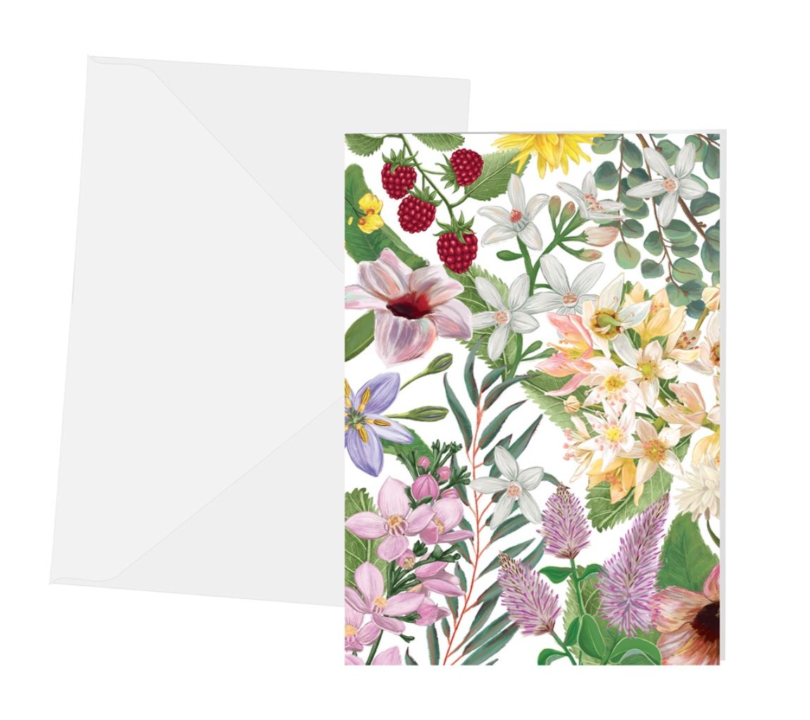 Spring Floral Pattern Greeting Card