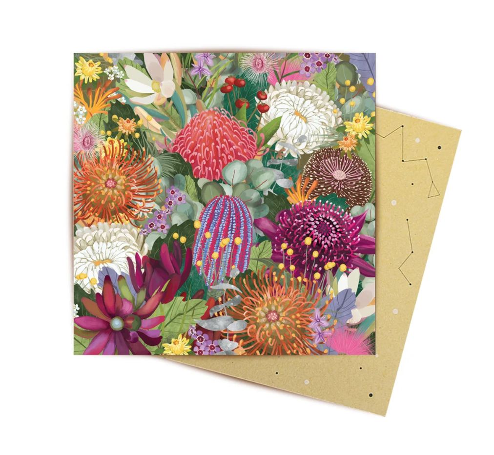 Bush Blooms Floral Mini Card