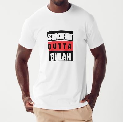 Straight Outta Bulah&#39; T-shirt (men&#39;s white)