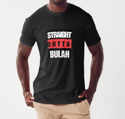 &#39;Straight Outta Bulah&#39; T-shirt (men&#39;s black)