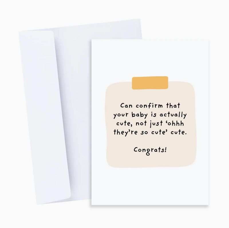 Cute Baby Congratulations Card