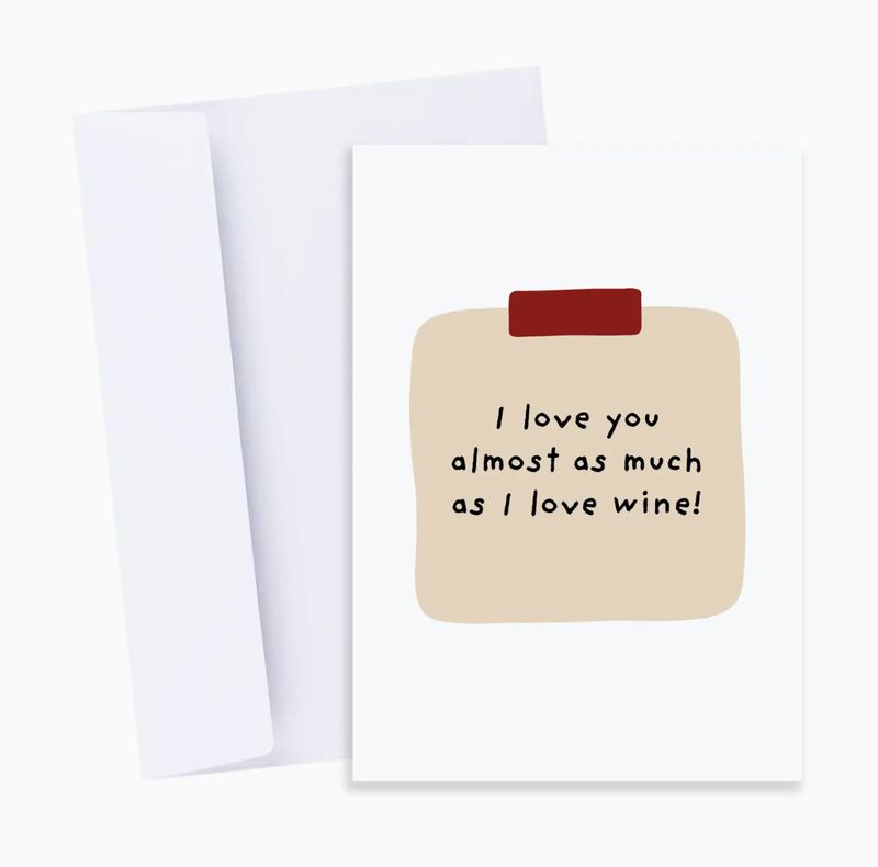 I Love You Wine Card
