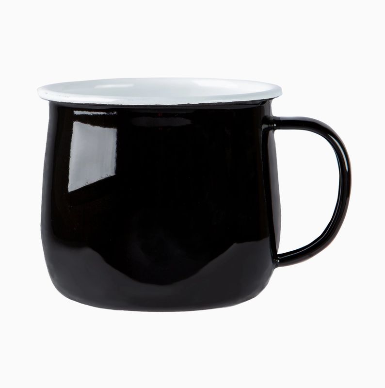 Enamel Belly Mug - BLACK