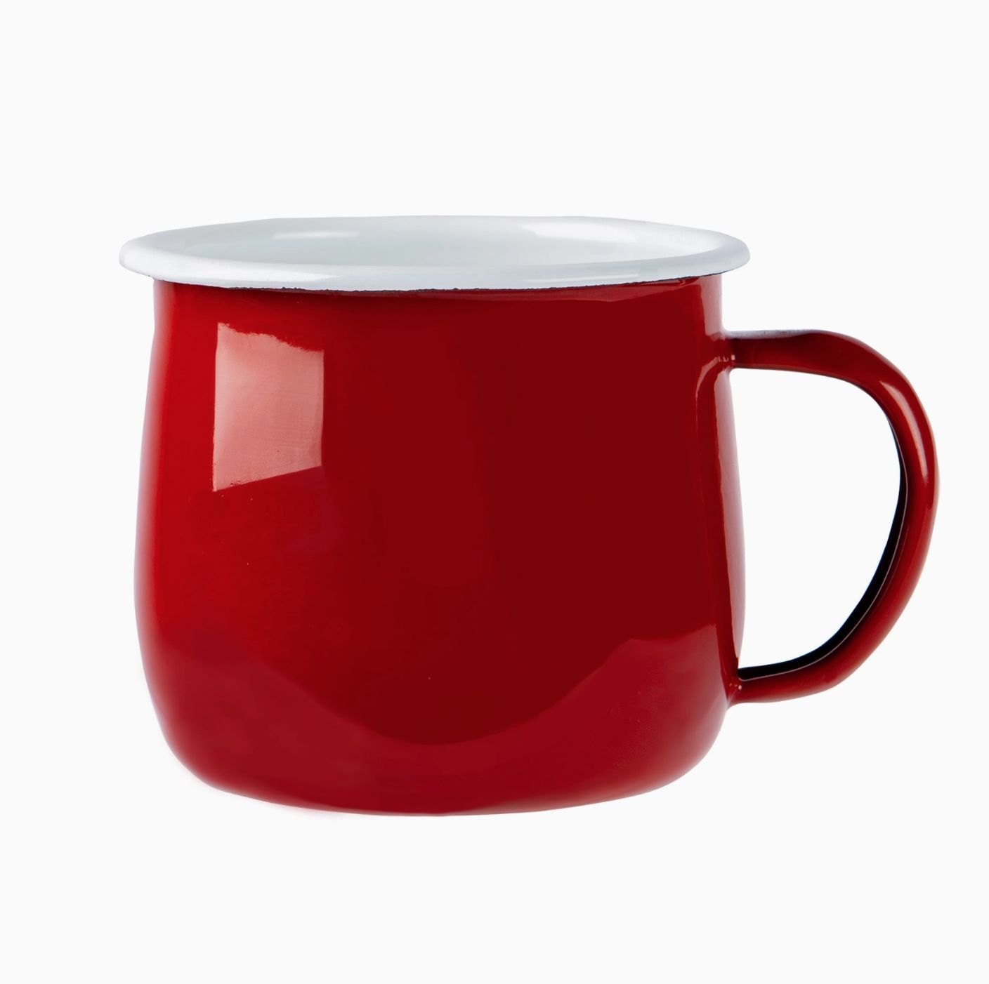 Enamel Belly Mug - RED