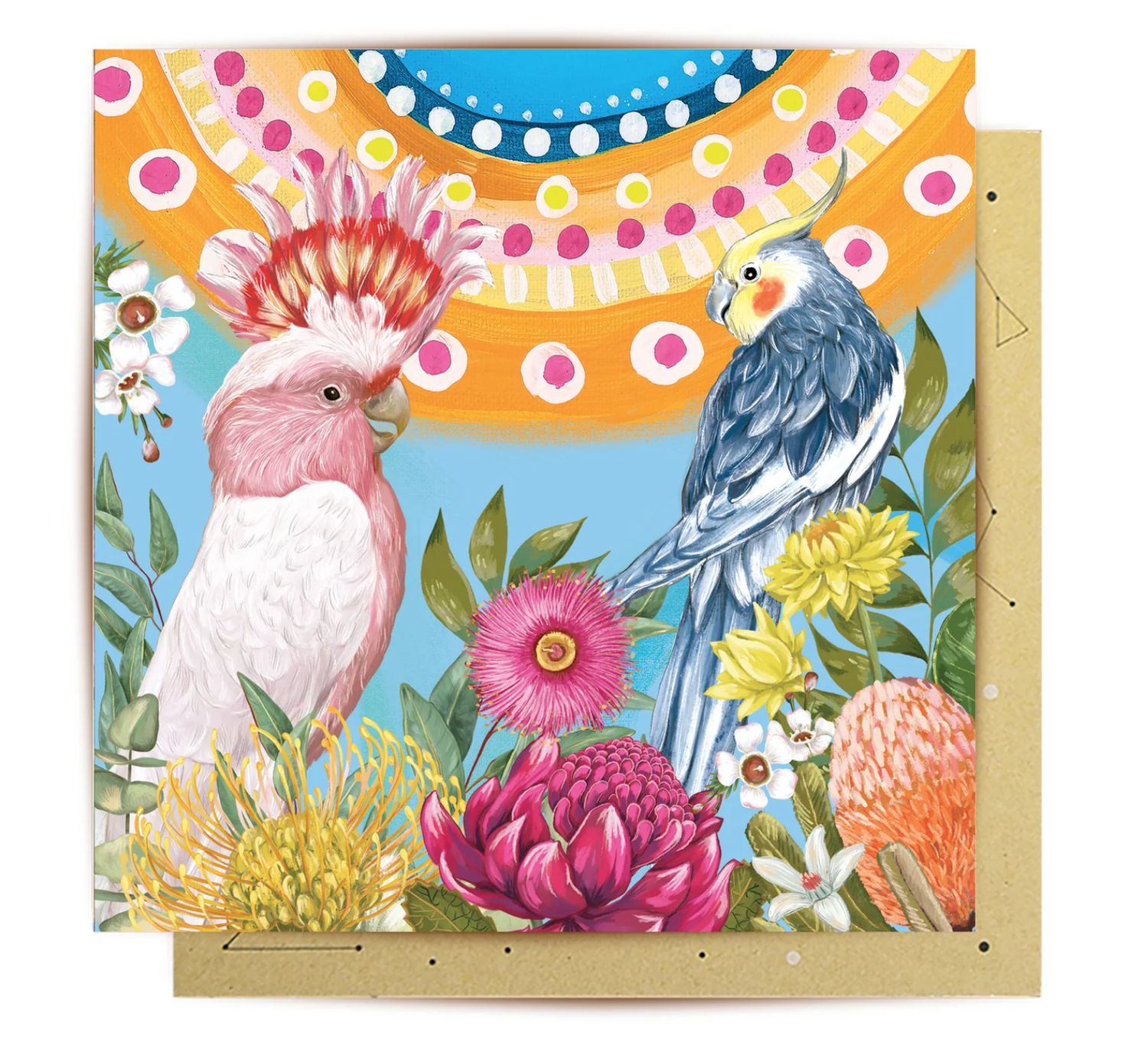 SACRED COUNTRY VOL. 2 PINK COCKATOO - Greeting Card