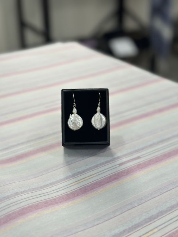 Coin Pearl Earrings