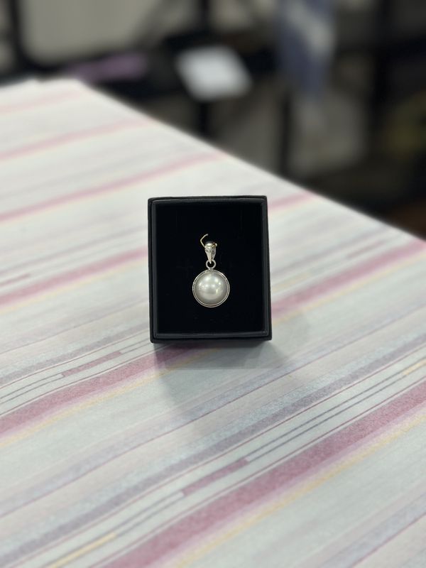 White Mabe Pearl Pendant