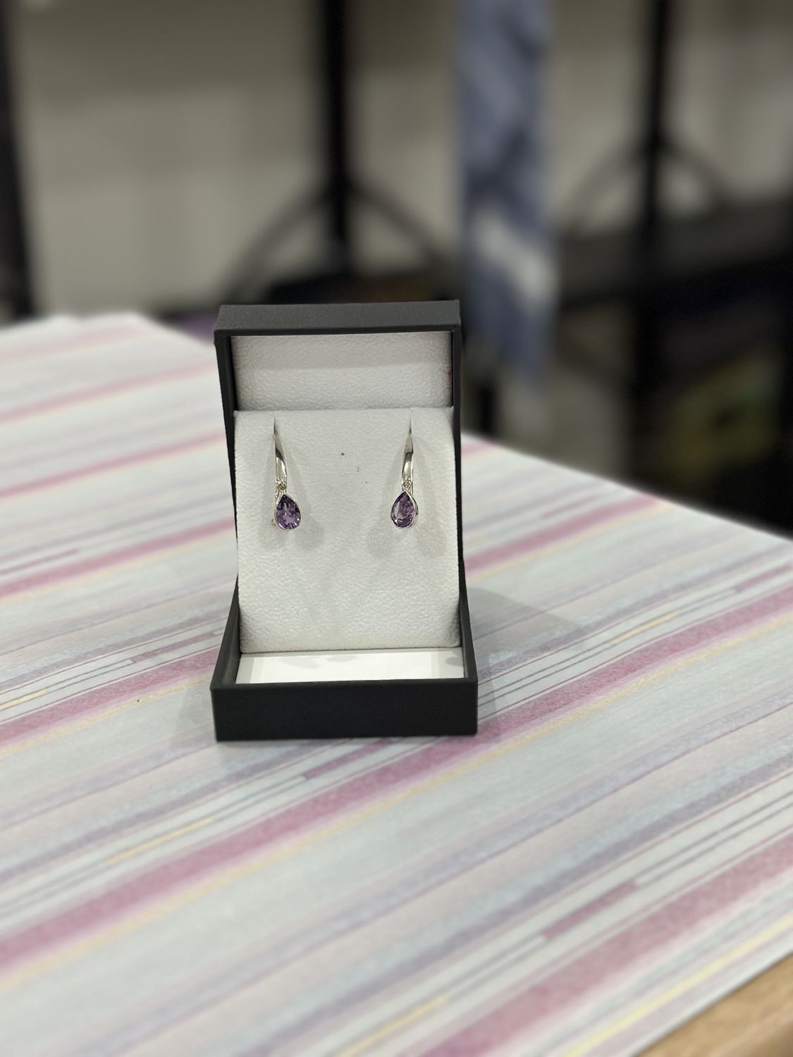 Amethyst Hook Earrings