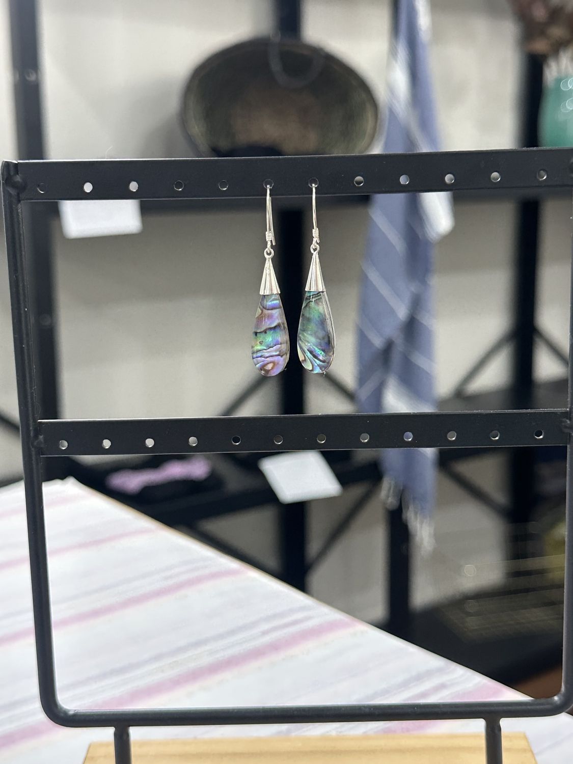Paua Shell Medium Teardrop Earrings