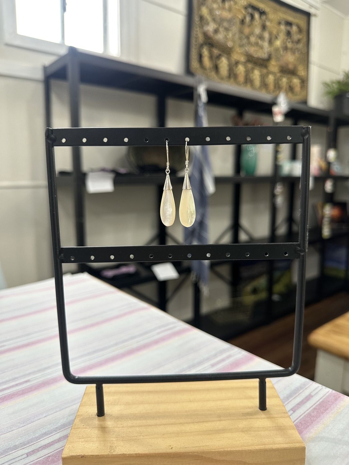 Mother of Pearl Medium Teardrop Earrings