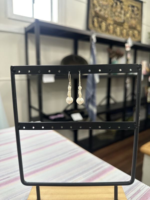 Beaded Pearl Earrings