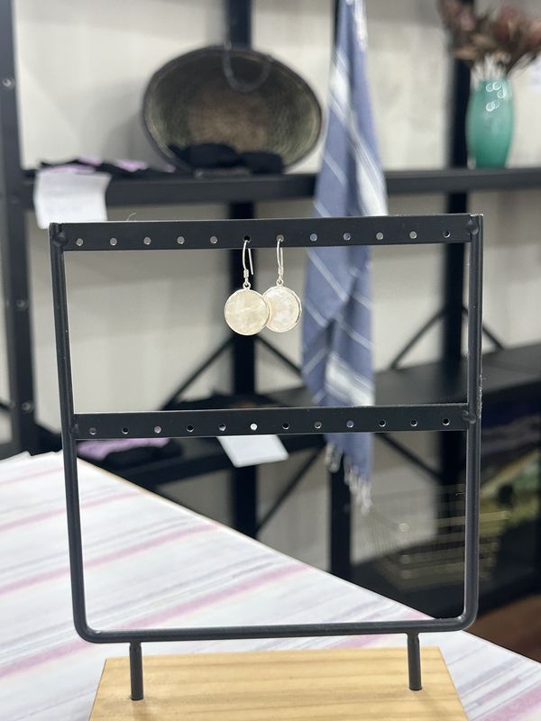 Mother of Pearl Round Earrings