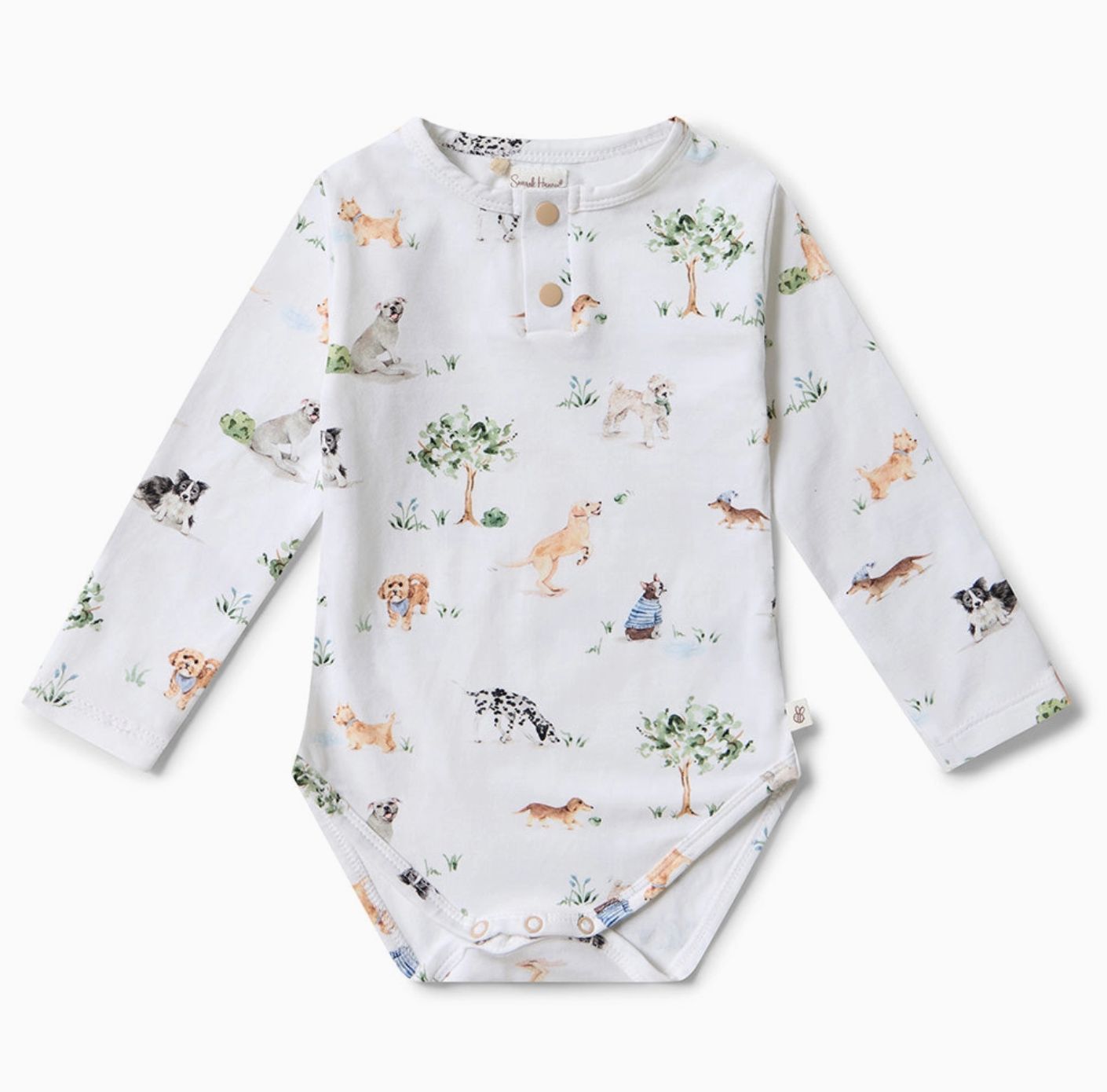 Dog Park Long Sleeve Organic Bodysuit