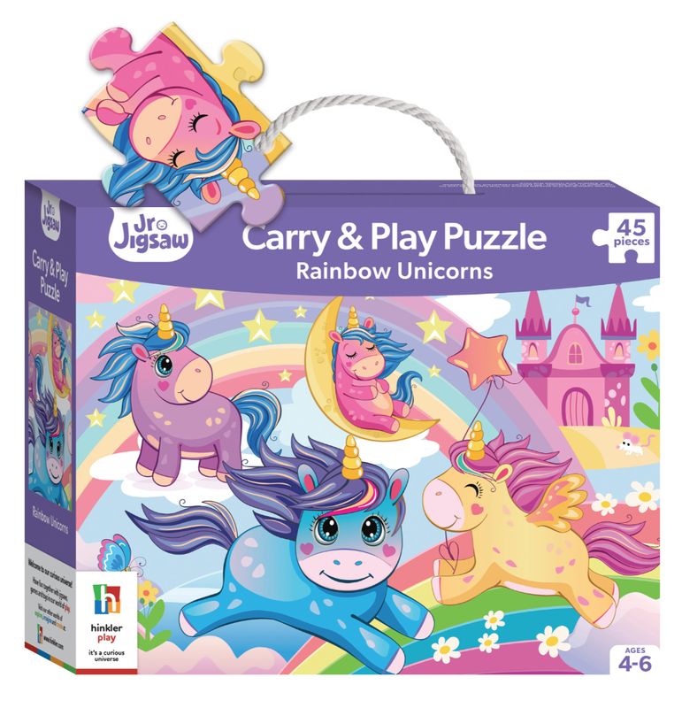 Carry &amp; Play Puzzle - Rainbow Unicorns