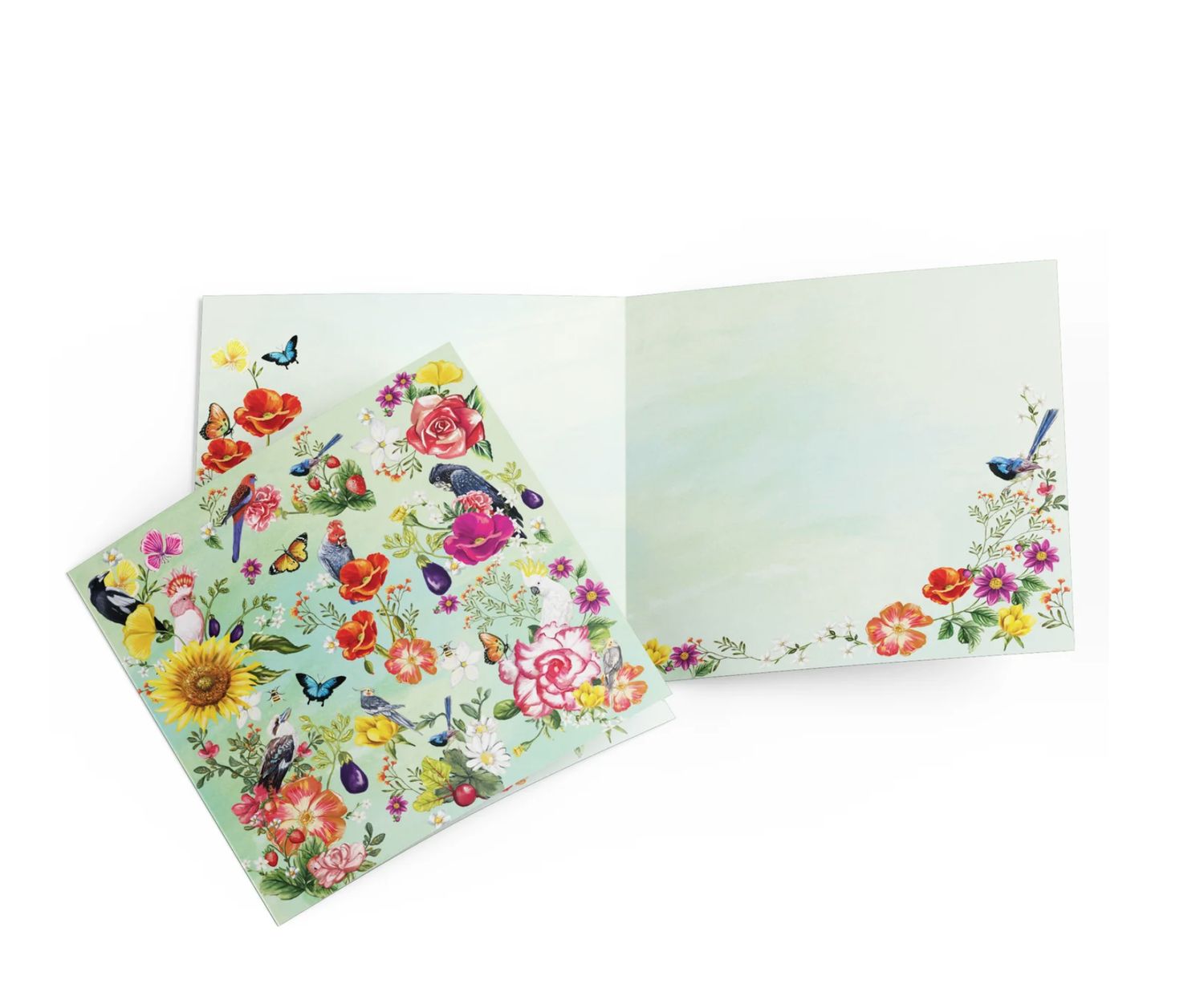 Greeting Card Secret Garden Birds