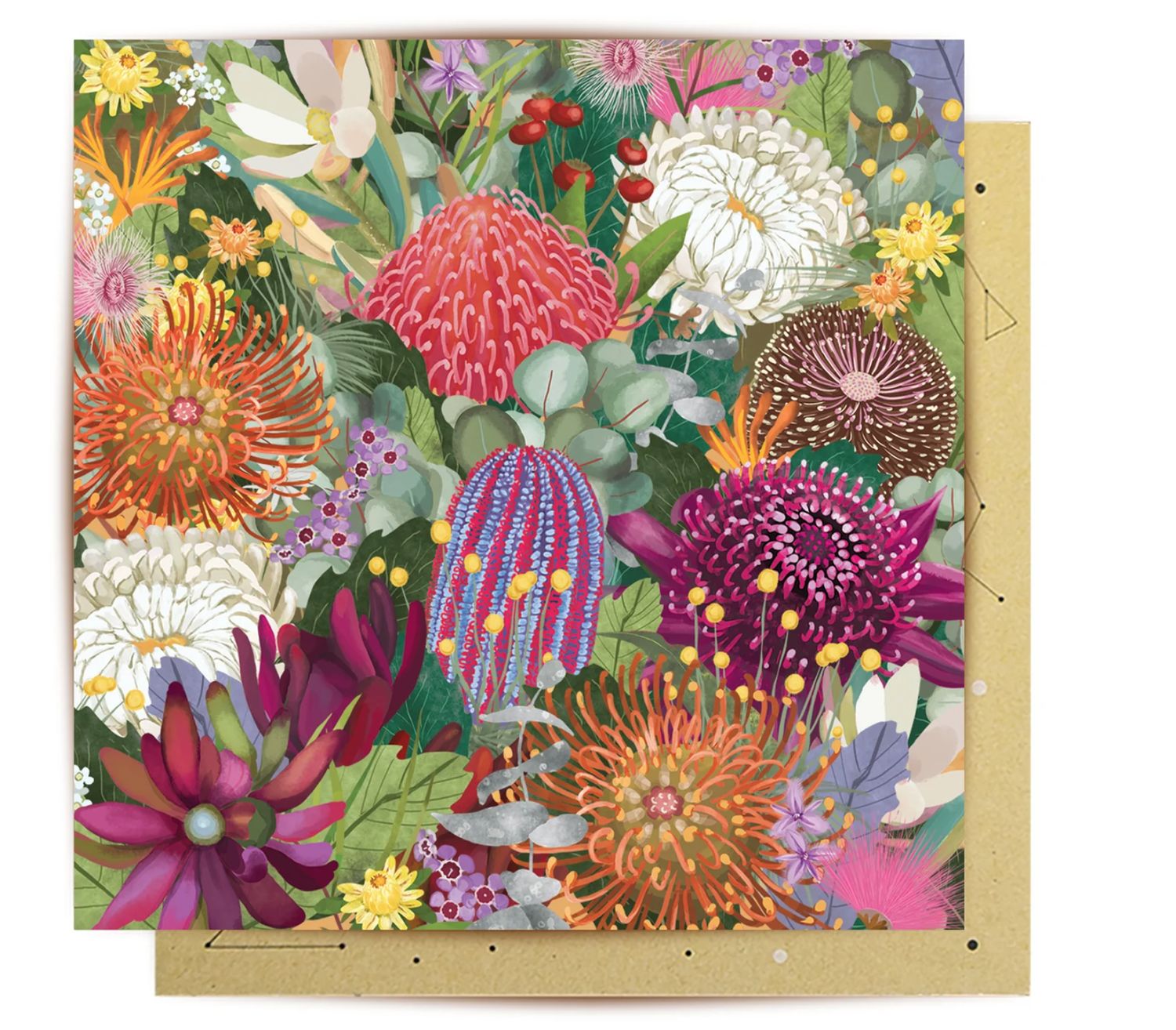Greeting Card Bush Blooms Floral