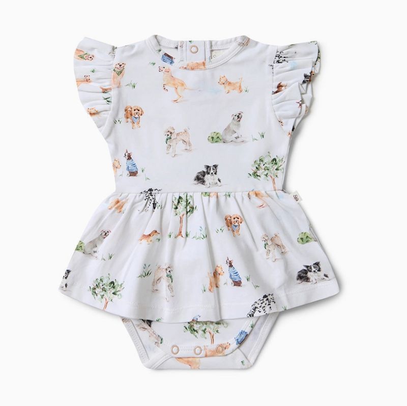 Dog Park Short Sleeve Organic Dress