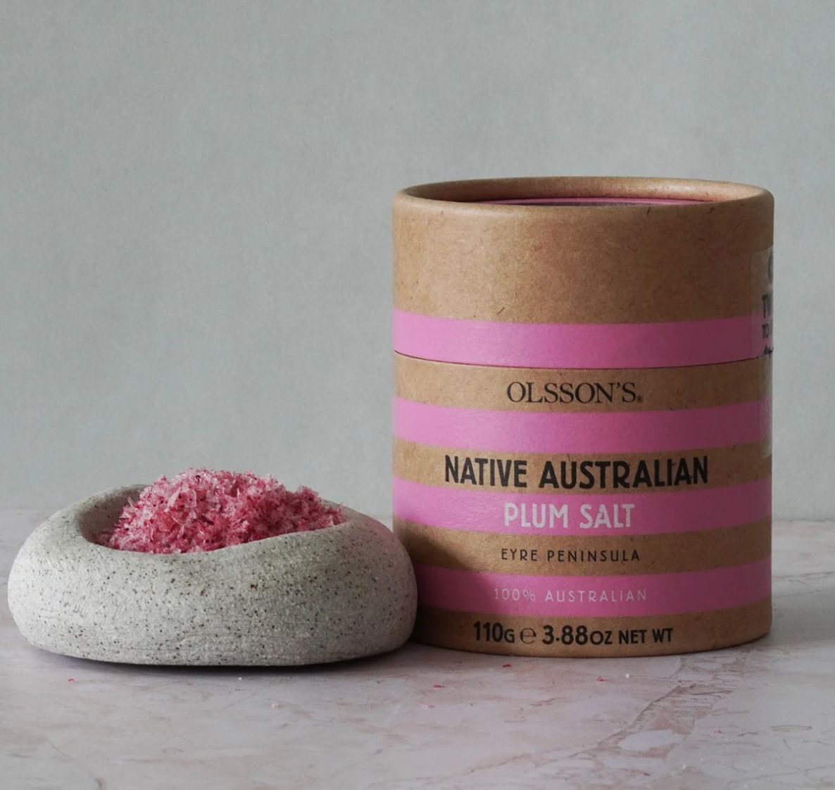 Olsson's Native Australian Plum Salt Kraft Canister 110g