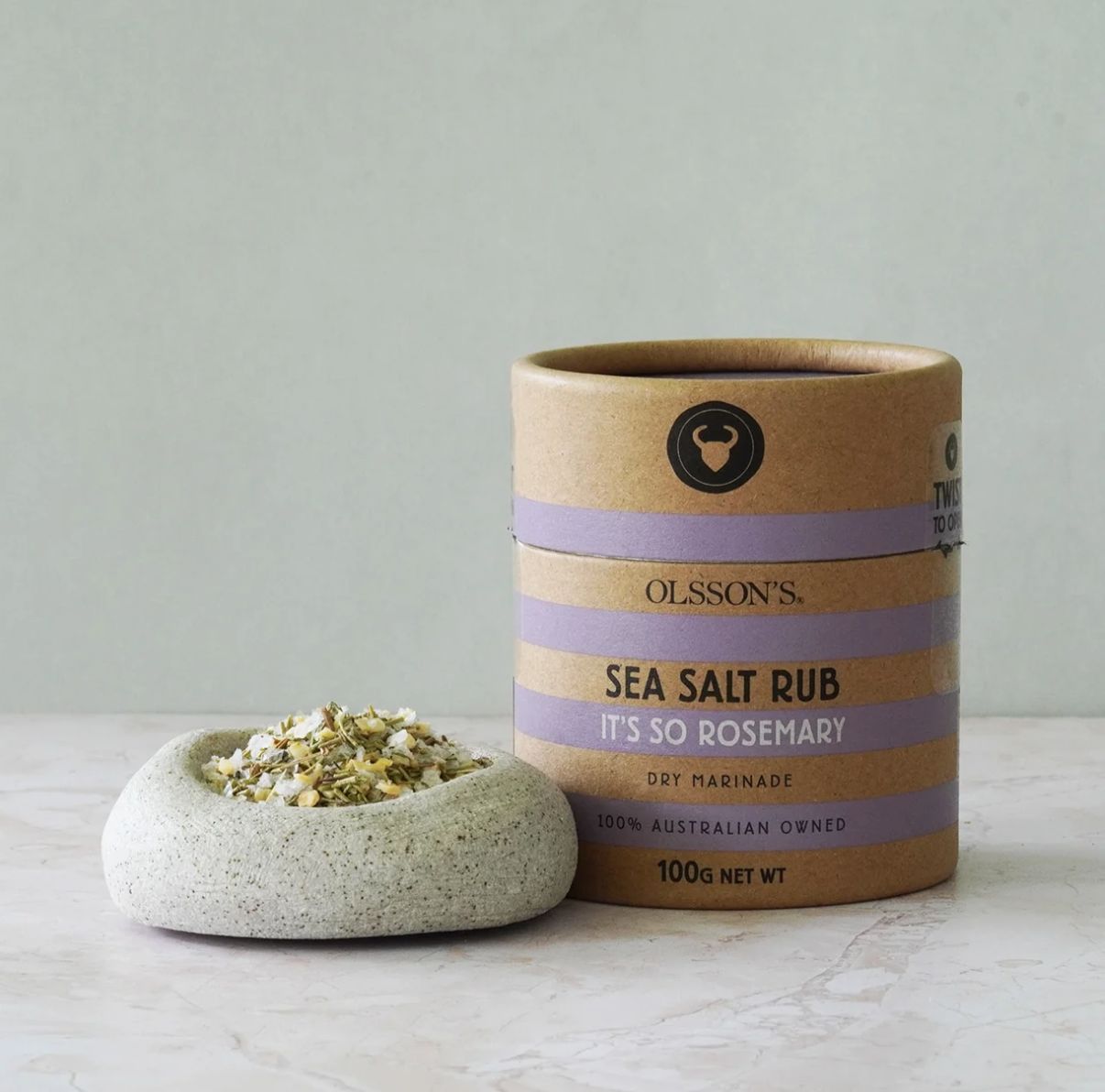 It's So Rosemary Sea Salt Rub Kraft Canister 100g
