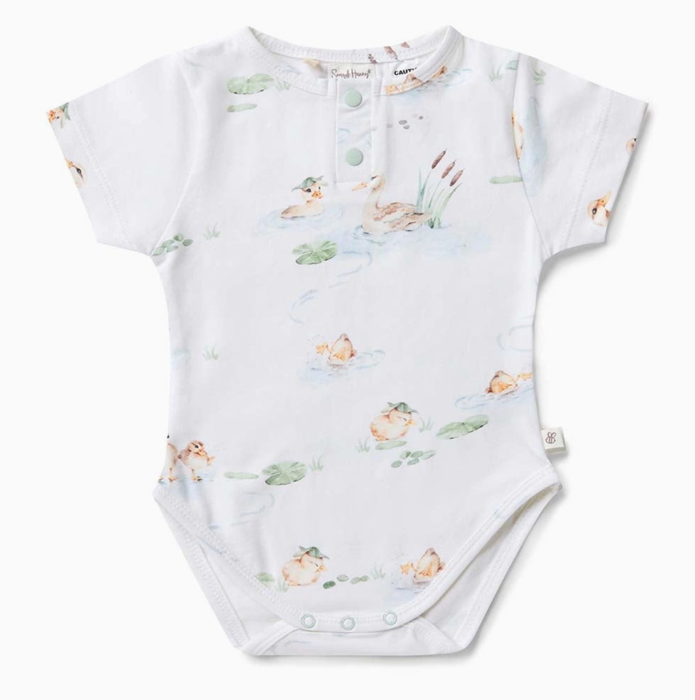 Duck Pond Short Sleeve Organic Bodysuit