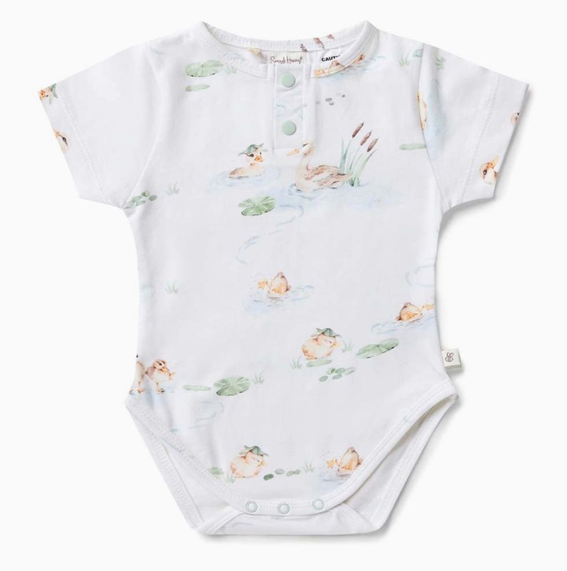 Duck Pond Short Sleeve Organic Bodysuit