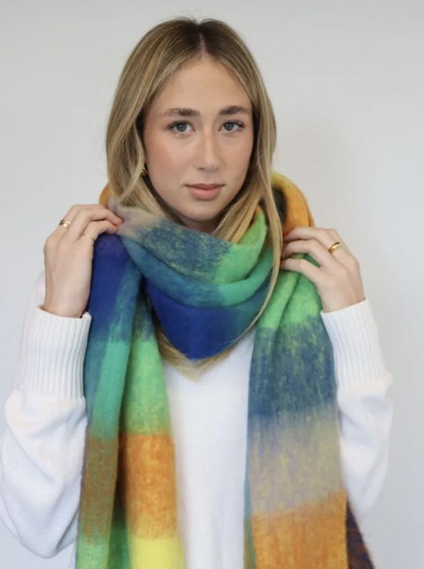Warm Winter Scarf, Colour: Multi Yellow
