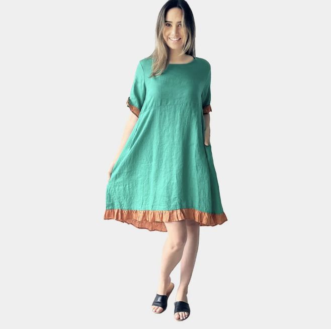 Funky Mix Linen Dress
