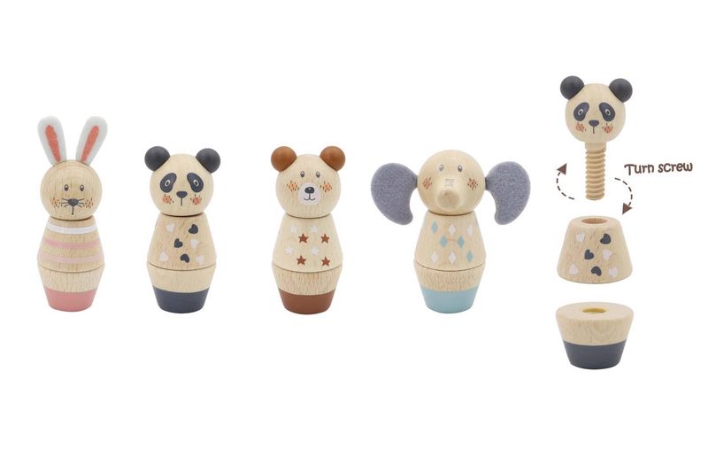 Toyslink Wooden Screw &amp; Match Animals