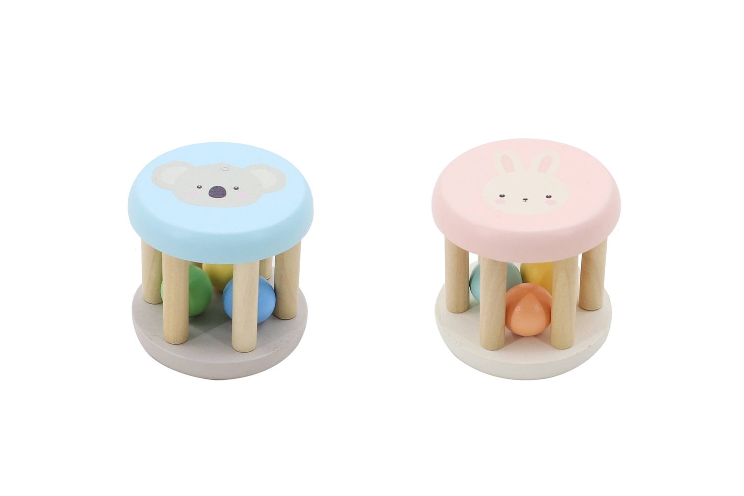 Wooden Koala &amp; Bunny Rattle