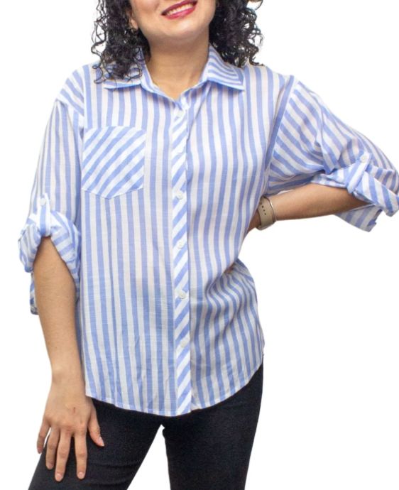 Blue Stripe Top