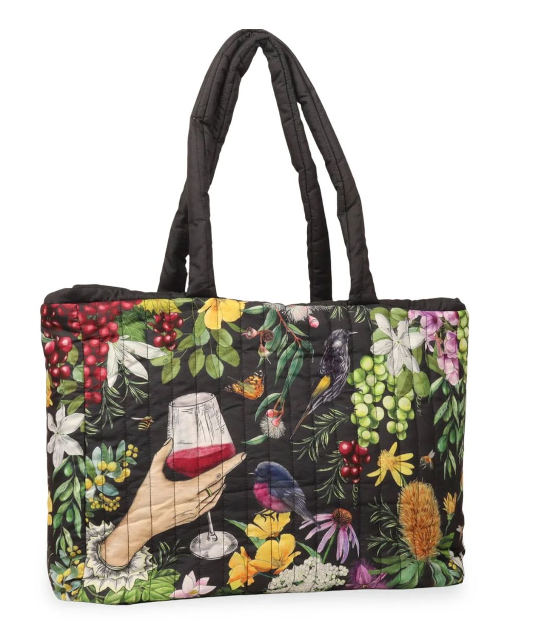 Quilted Comforter Bag Vineyard Visions
