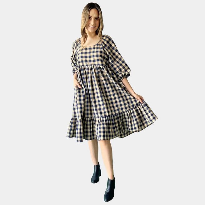 GINGHAM Dress - Black