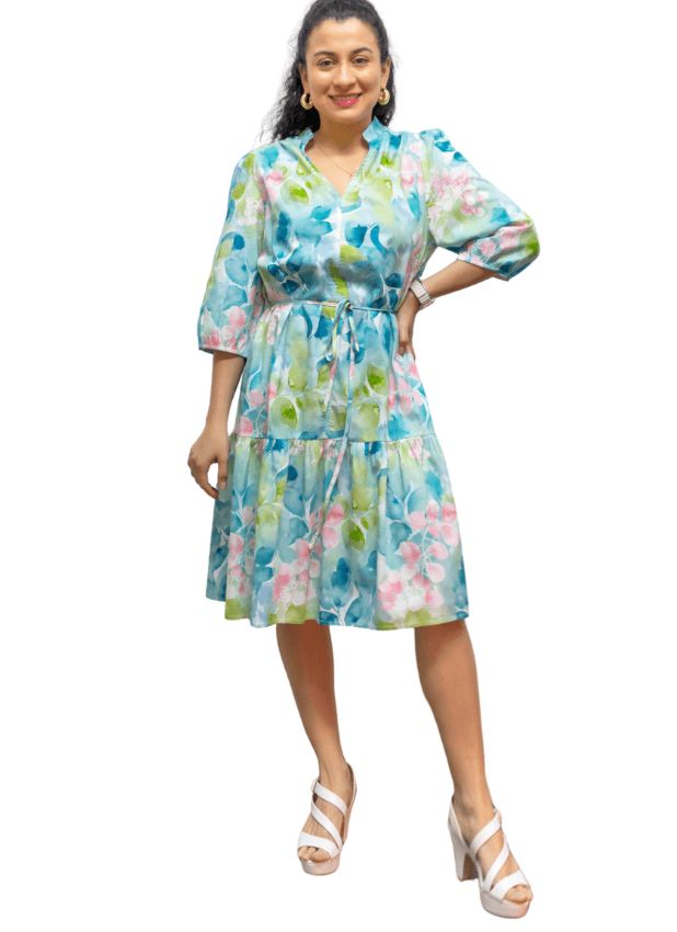 Fresh Blooms Watercolour Dress