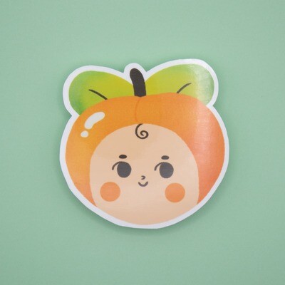 Peach Baby - Handmade Vinyl Sticker