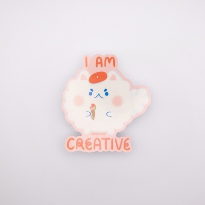 Creative Cat - Handmade Vinyl Sticker