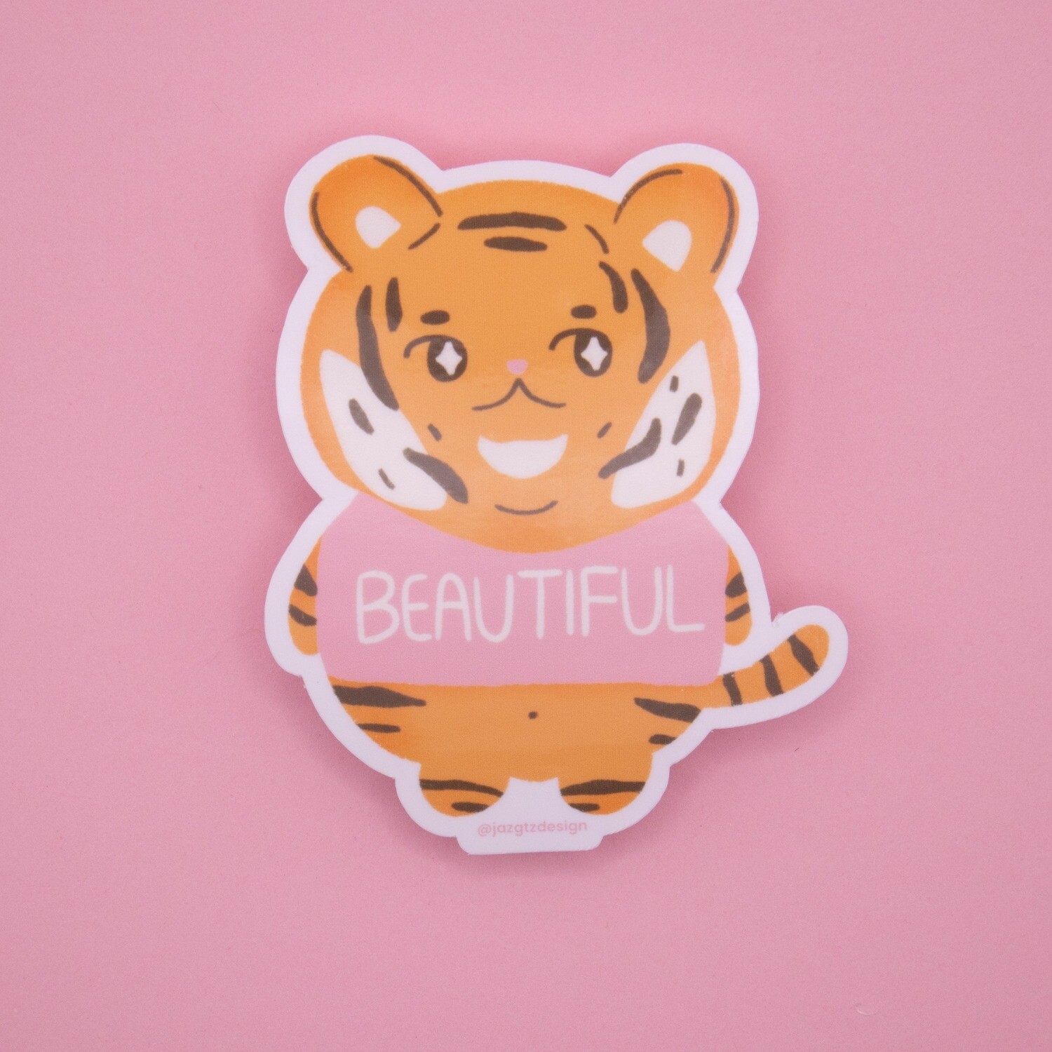 Beautiful Tiger - Handmade Vinyl Sticker