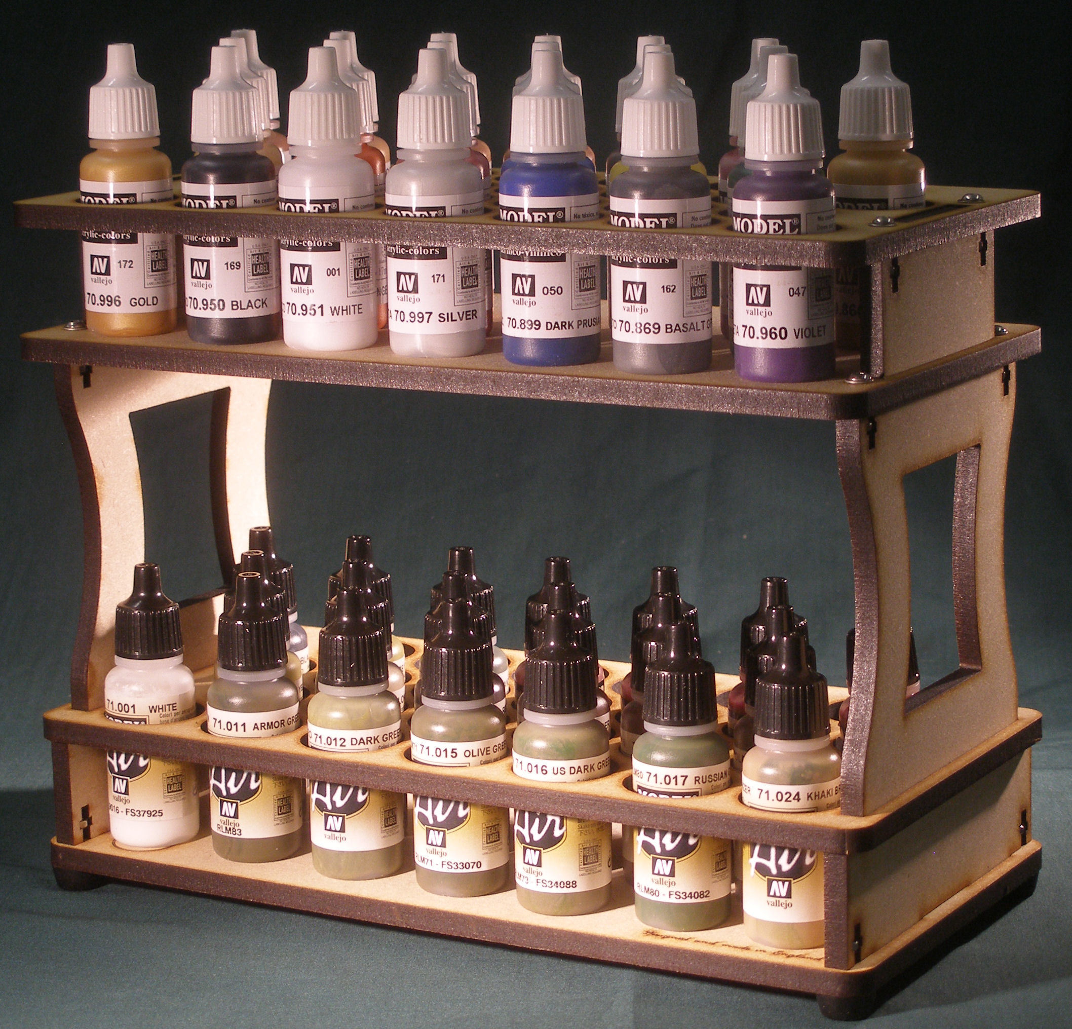Template Paint Rack for Vallejo Bottles Laser Cut / Cnc Template