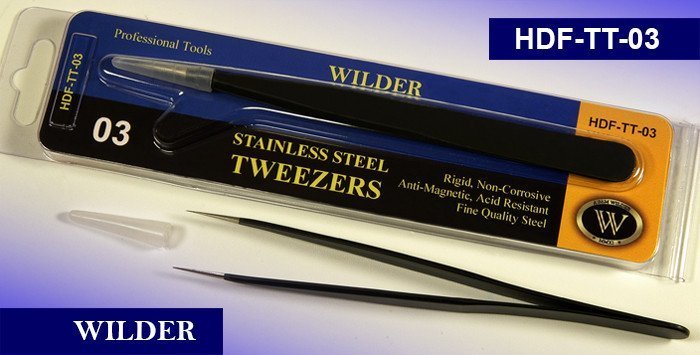 Wilder 45º Angle Fine Tapered Tweezers