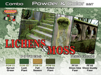 LC-SPG06 - LifeColor Lichens &amp; Moss Powder &amp; Colour Set (22ml x 6)