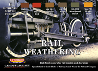 LC-CS21 - LifeColor Rail Weathering Set (22ml x 6)