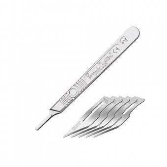 Swann Morton Blades #3 Scalpel Handle &amp; #10A Blades x 5