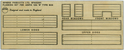Birch Planking Detail Set for Airfix &#39;Ole Bill&#39; Bus &amp; &#39;B&#39; Type Omnibus