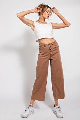 5 BUTTON JEANS - RED BEAN