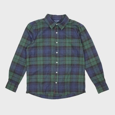 SIMPLY SOUTHERN MEN&#39;S FLANNEL - GREEN PLAID