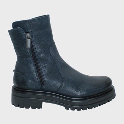 FRANCES LUG BOTTOM BOOTIE - NAVY