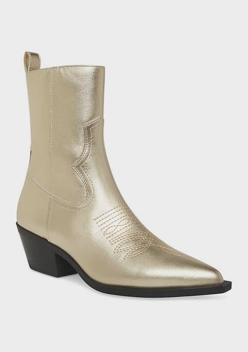 KENDAL GOLD LEATHER BOOTIE