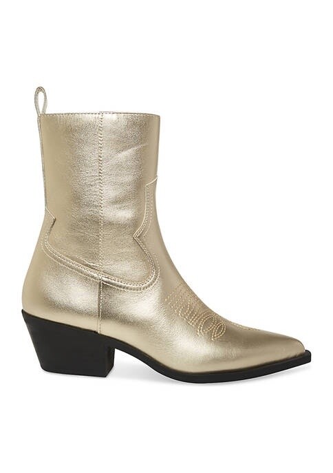 KENDAL LEATHER BOOTIE - GOLD