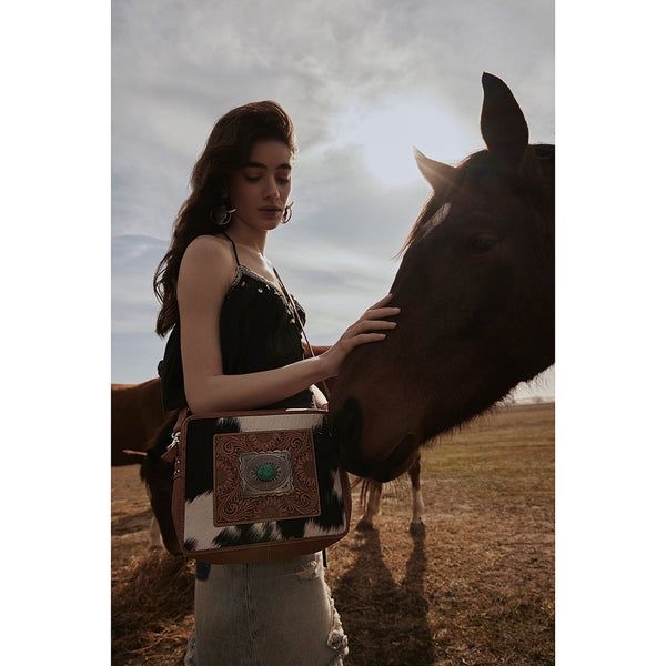 MIRAGE TRAIL HAND-TOOLED CROSSBODY