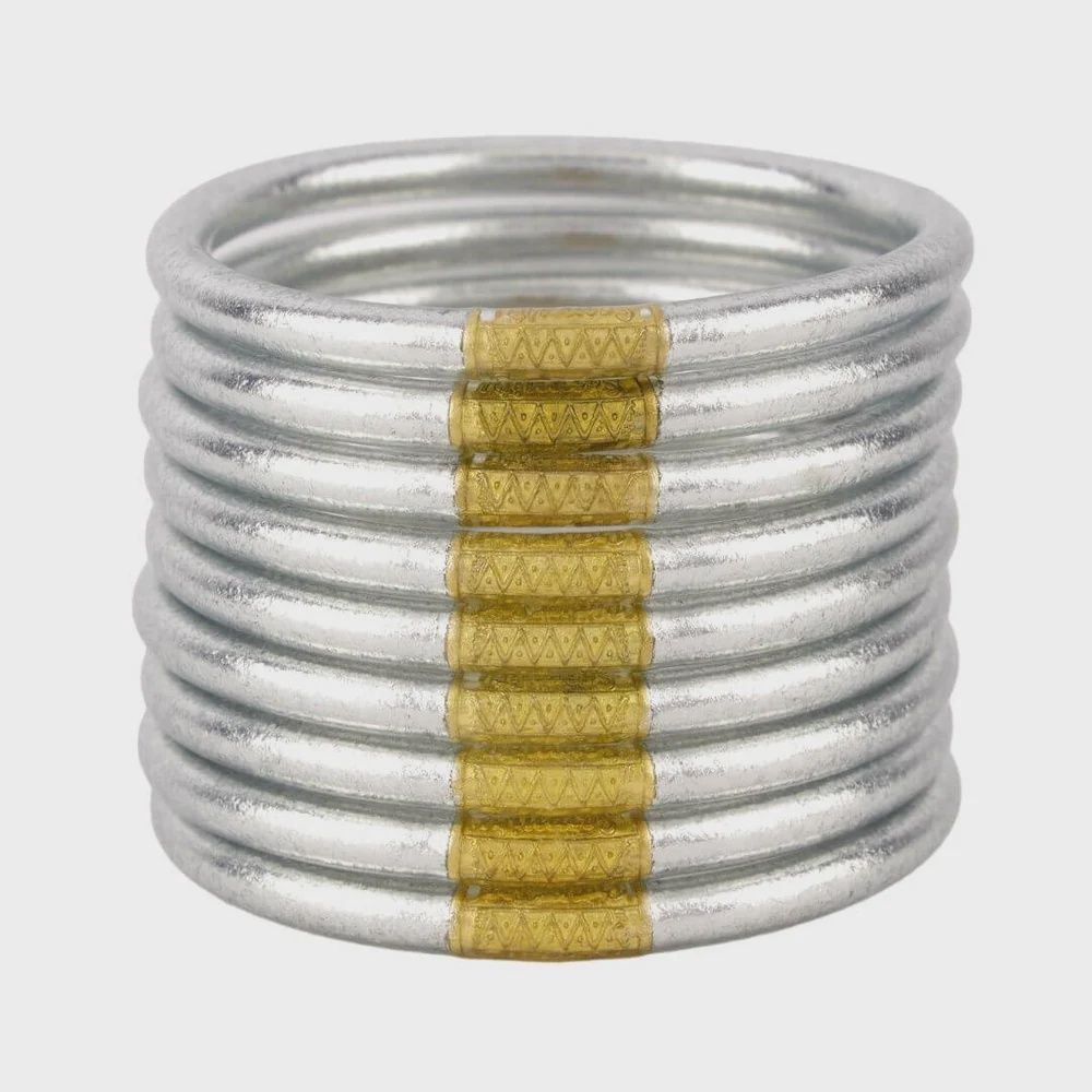 BUDHA GIRL ALL WEATHER BANGLES - SILVER