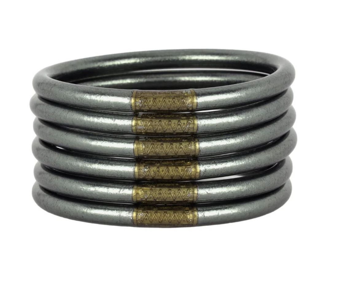 BUDHA GIRL ALL WEATHER BANGLES - GRAPHITE
